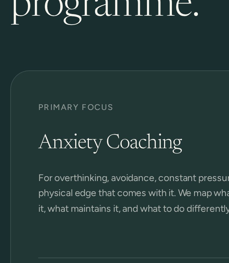 Coaching service card from the Life Coach Ireland website